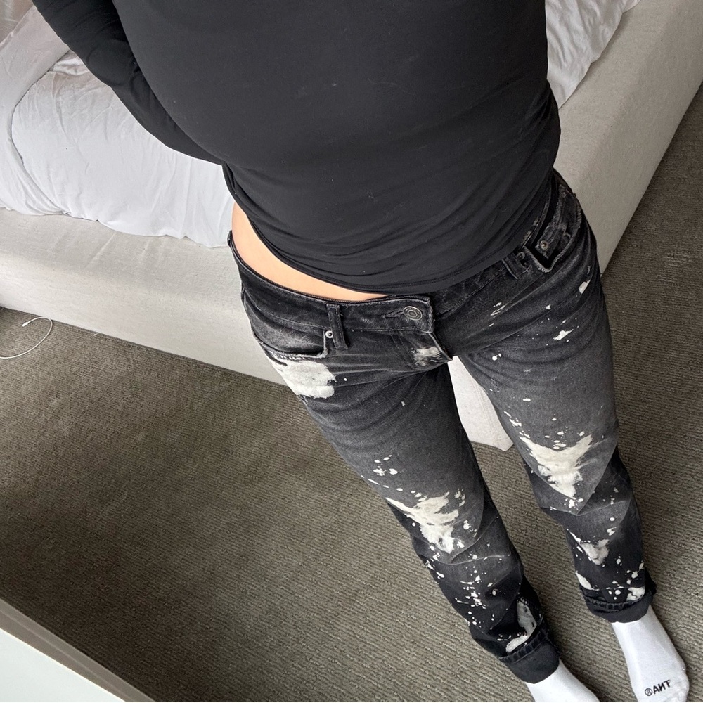 Zara Black Boyfriend Jeans